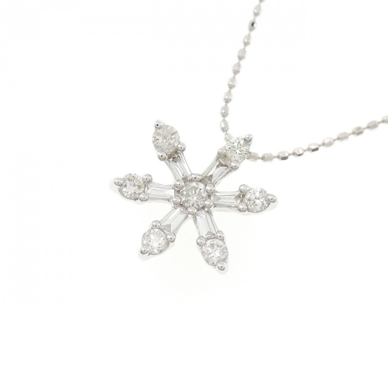 K18WG ダイヤモンド ネックレス 0.30CT