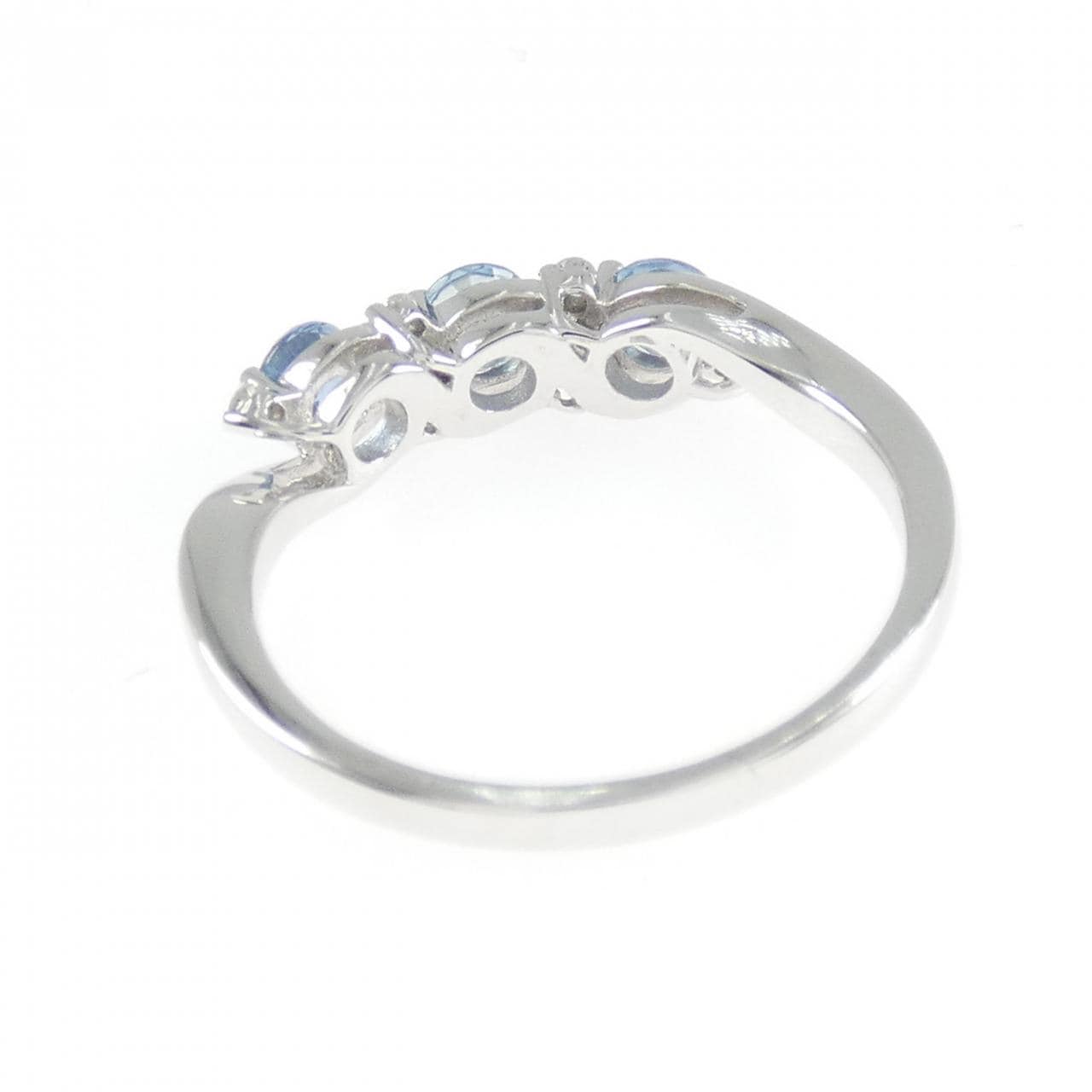 K18WG アクアマリン リング 0.46CT