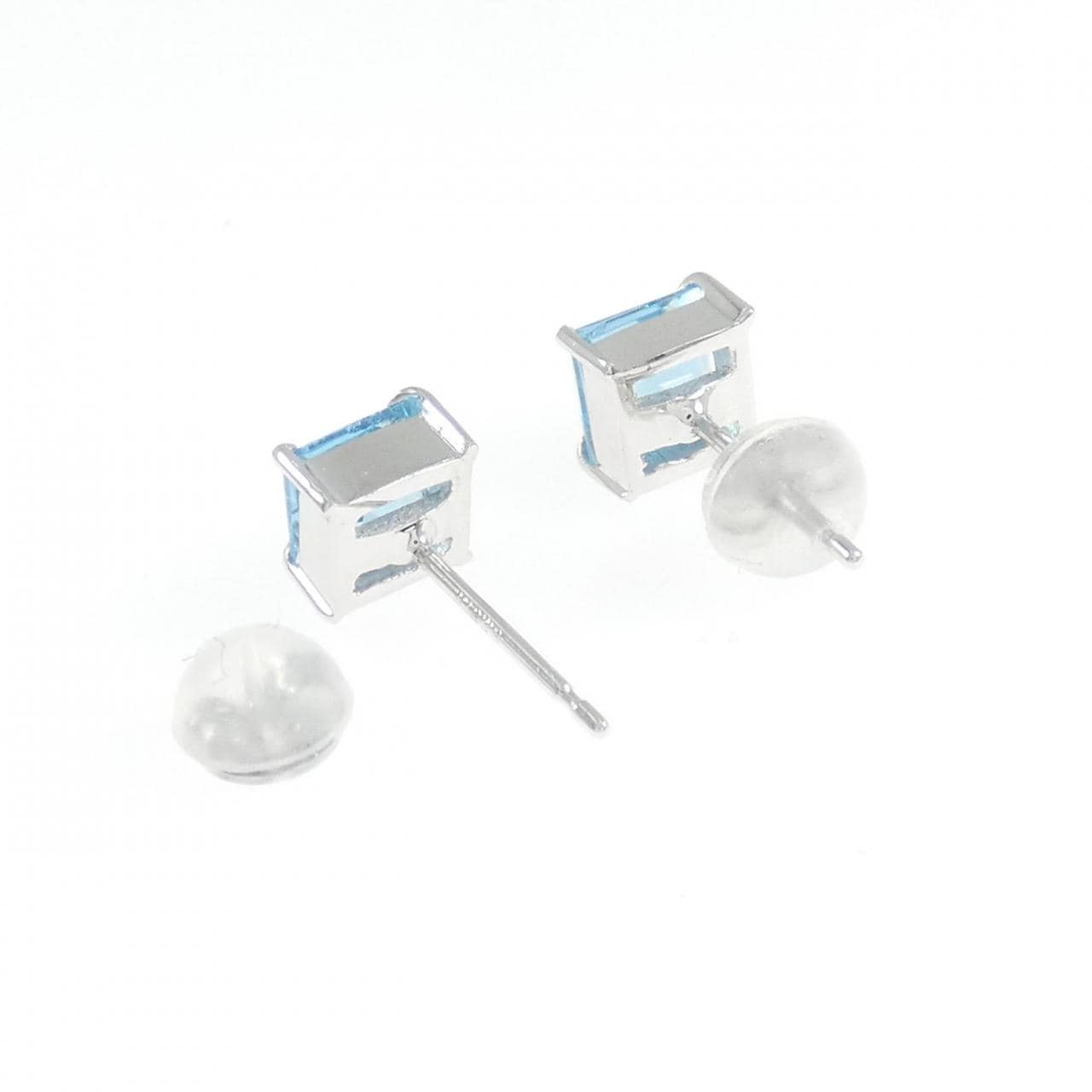 K18WG ブルートパーズ ピアス