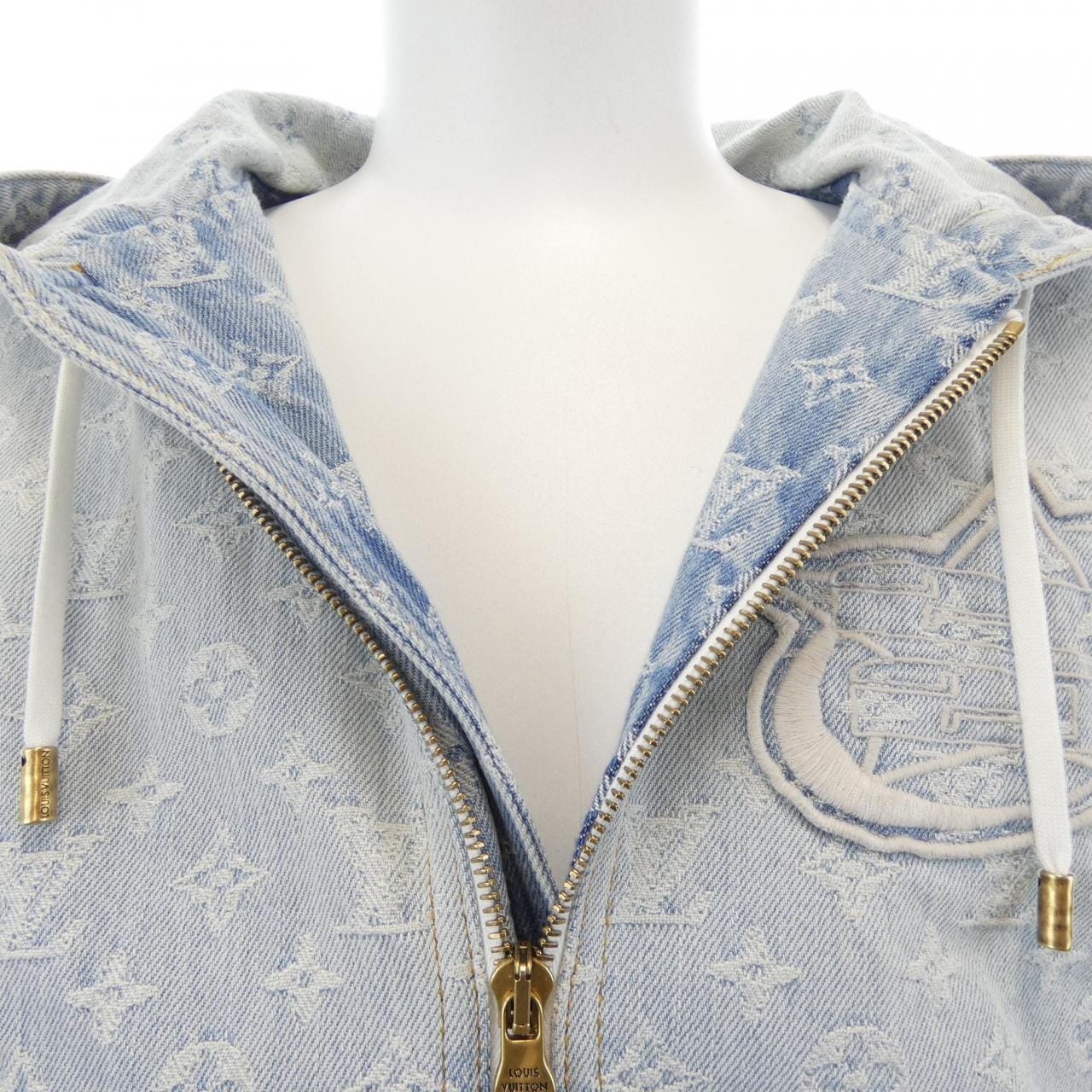 ルイヴィトン LOUIS VUITTON NBAジップスルーフーディ HLA01WUZD デニムジャケット