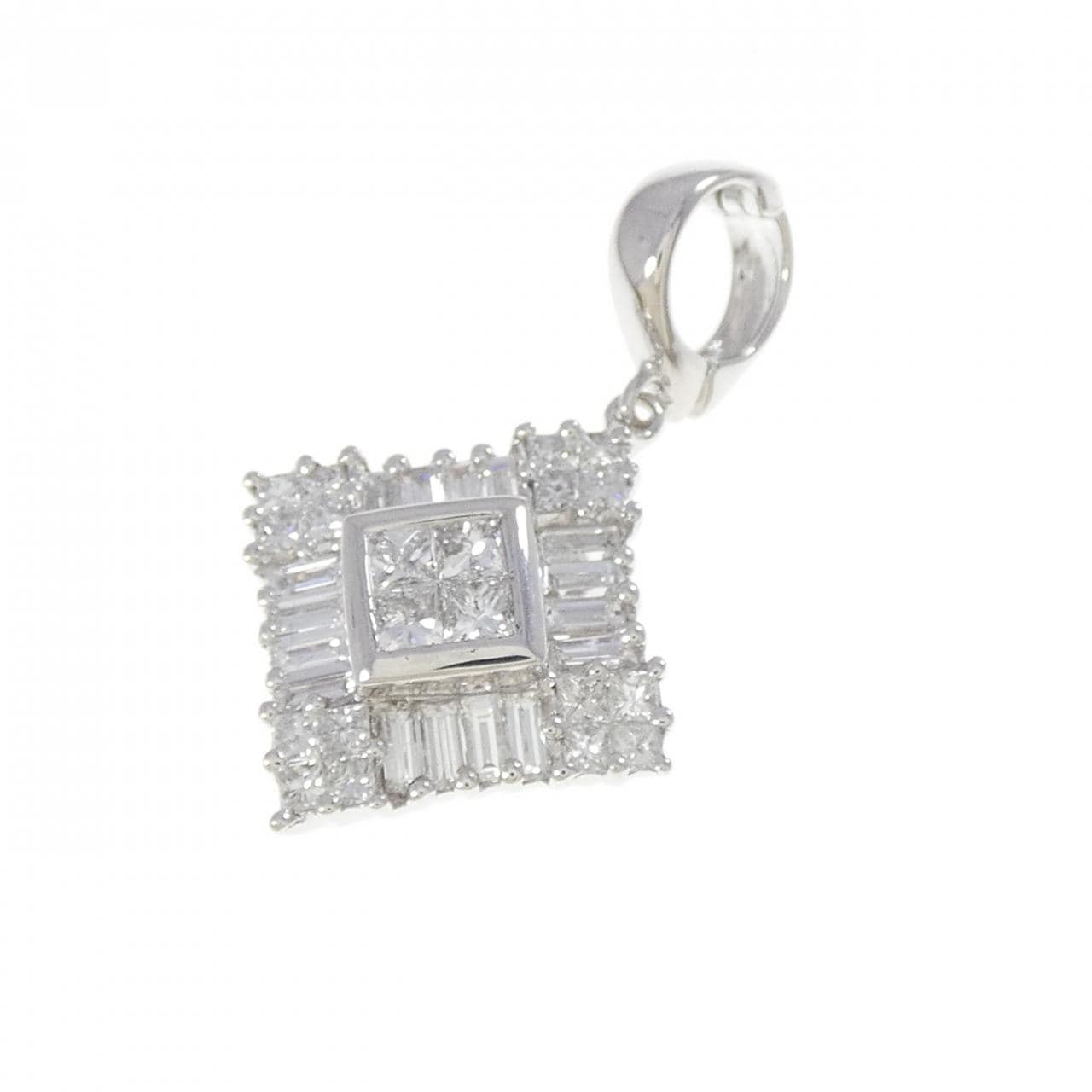 K14WG ダイヤモンド ペンダント