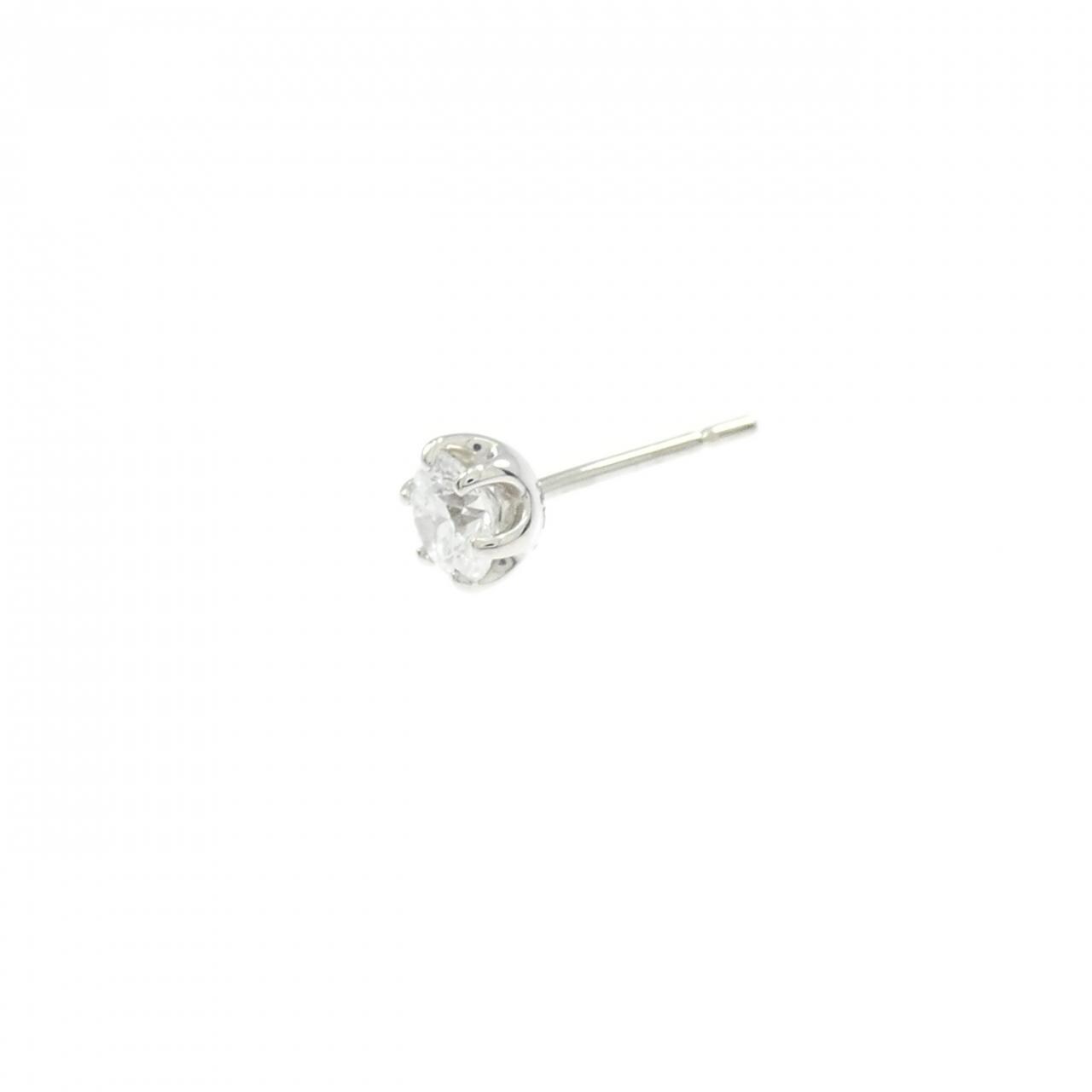 PT900 ダイヤモンド ピアス 0.273CT D VS2 EXT H&C 片耳