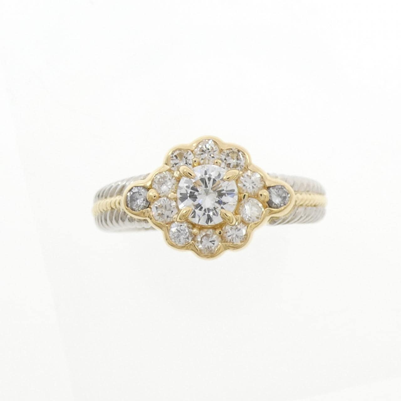 PT900/K18YG ダイヤモンド リング 0.71CT