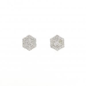K18WG ダイヤモンド ピアス 0.6CT