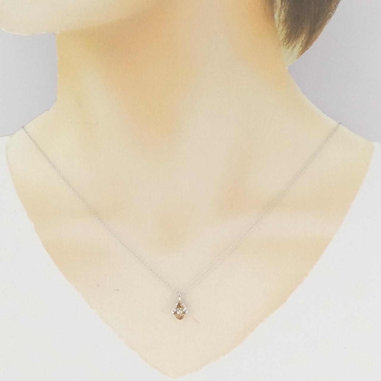 K18WG/K18PG ダイヤモンド ネックレス 0.09CT
