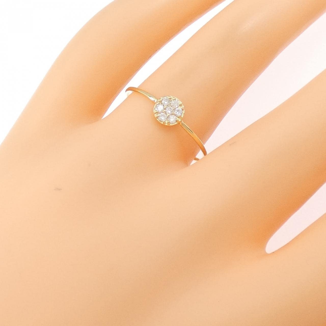 【リメイク】K18YG ダイヤモンド リング 0.10CT