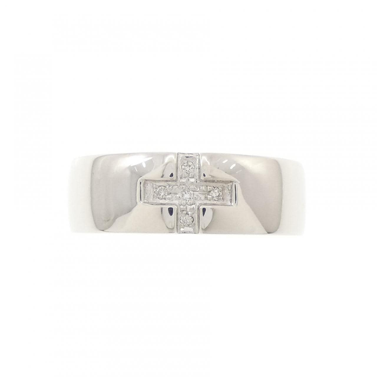 【新品】PT900 クロス ダイヤモンド リング 0.03CT