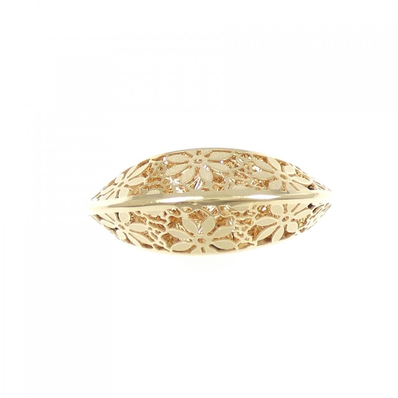 750YG フラワー リング