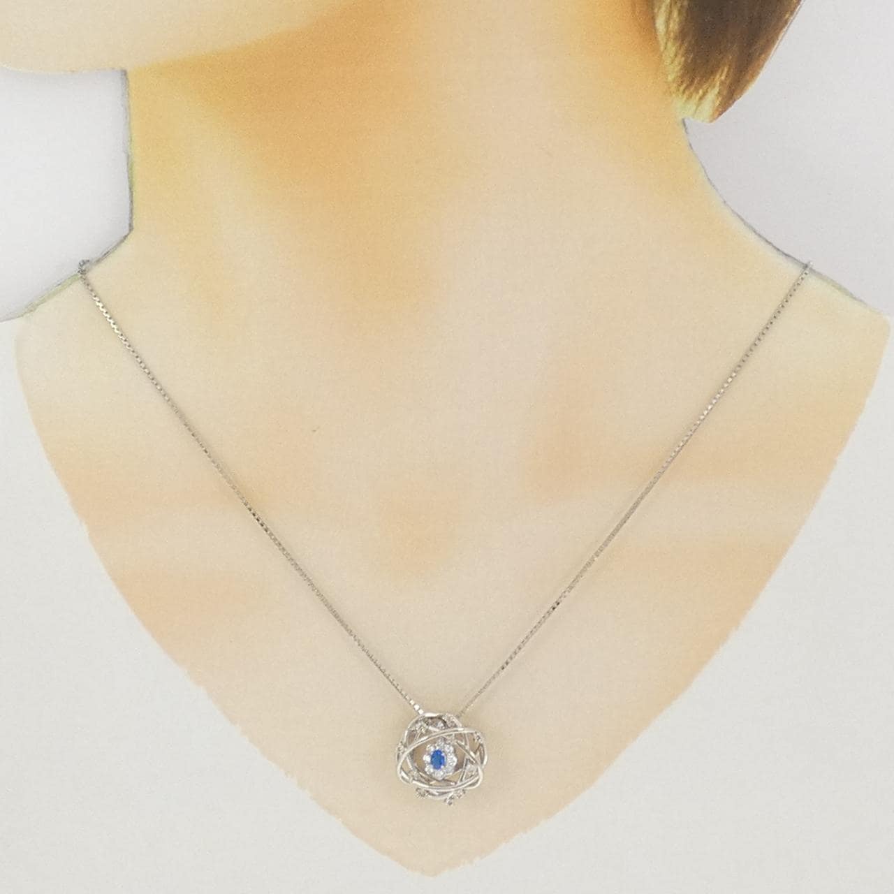 PT900/PT850 2WAY アウイナイト ネックレス 0.122CT