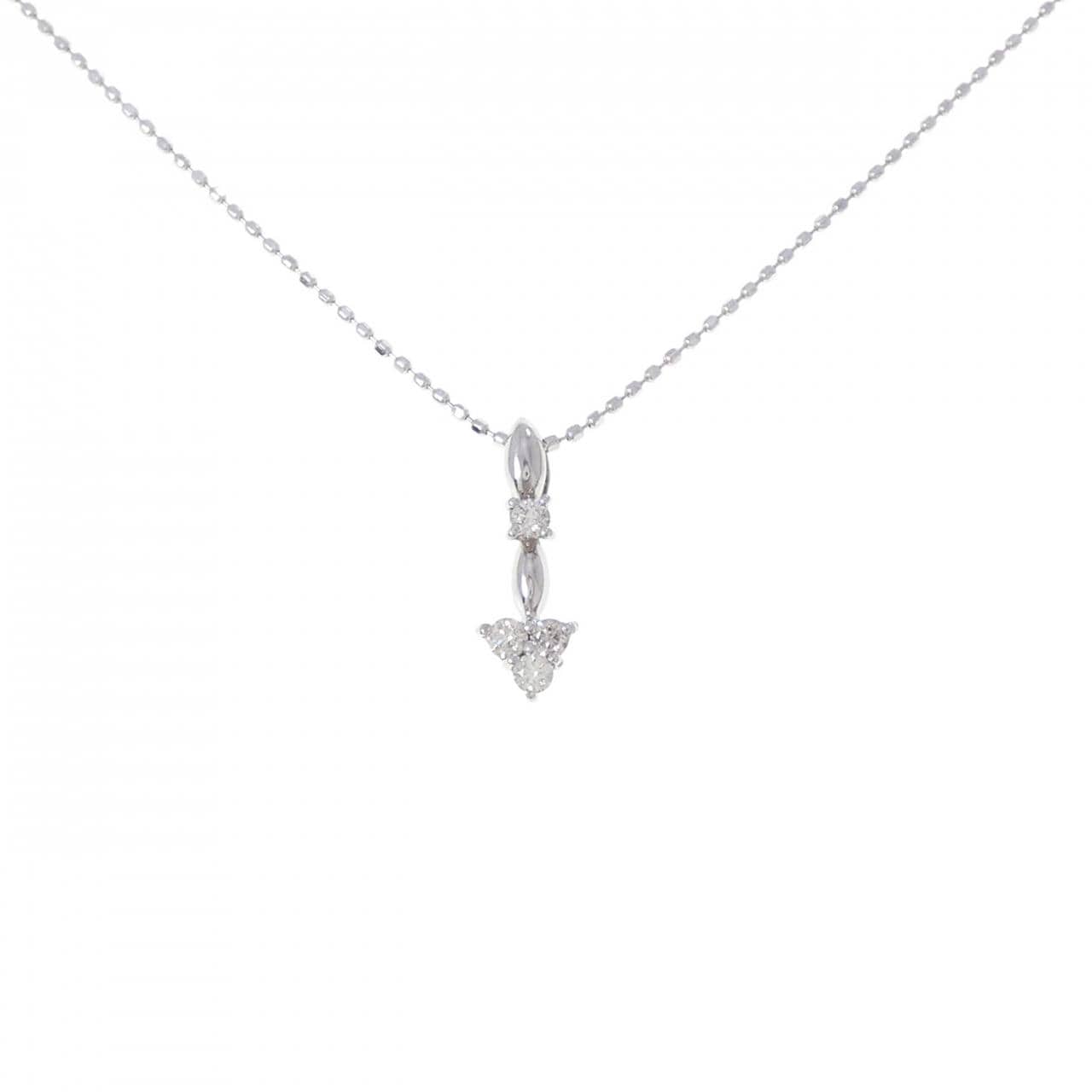 K18WG ダイヤモンド ネックレス 0.10CT