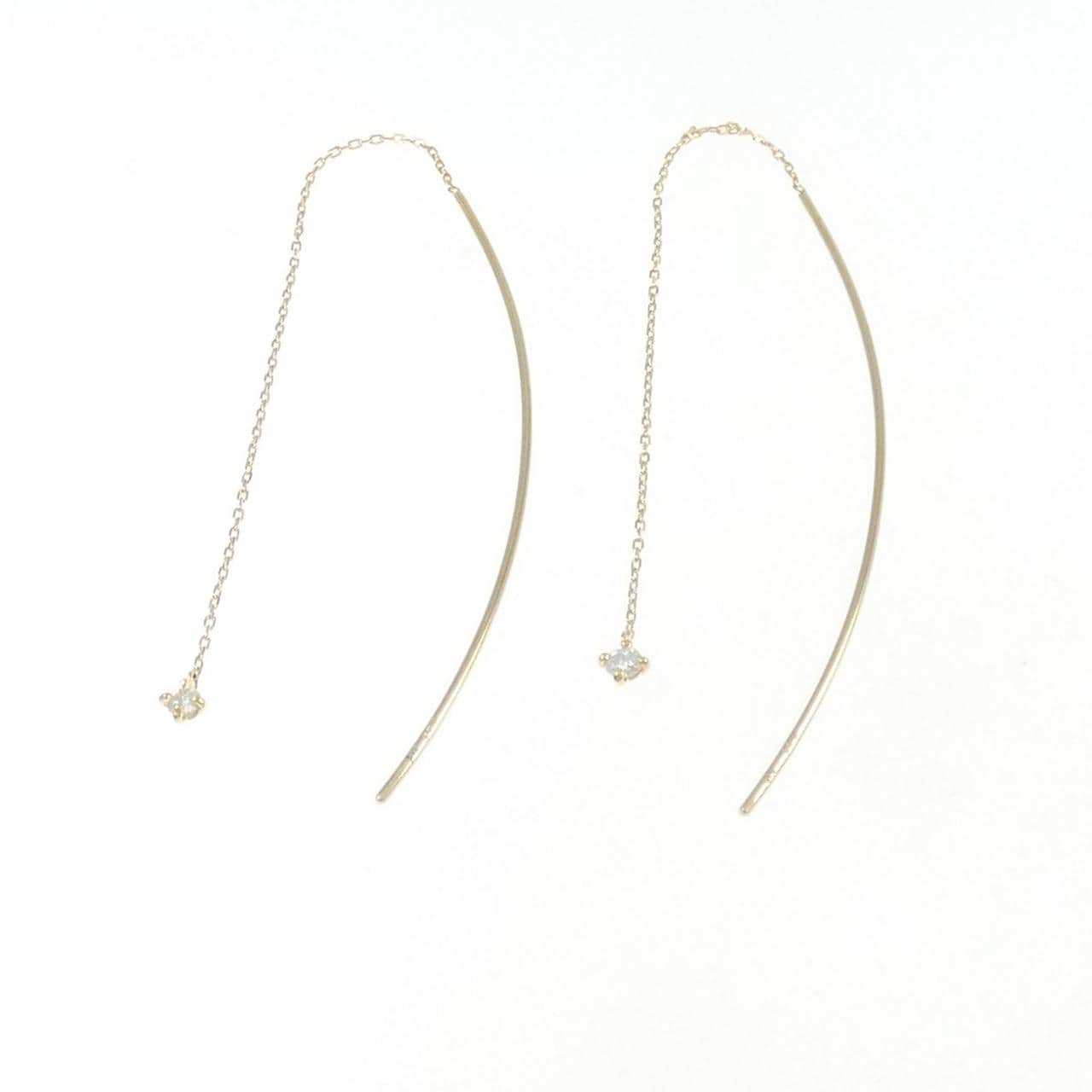 K18YG ダイヤモンド ピアス 0.12CT