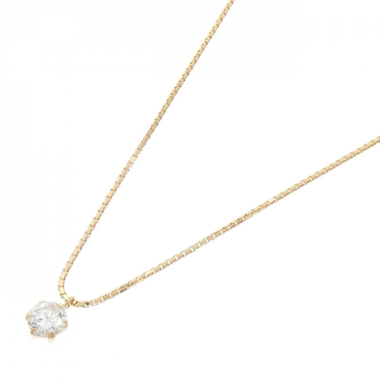 K18YG ソリティア ダイヤモンド ネックレス 0.340CT