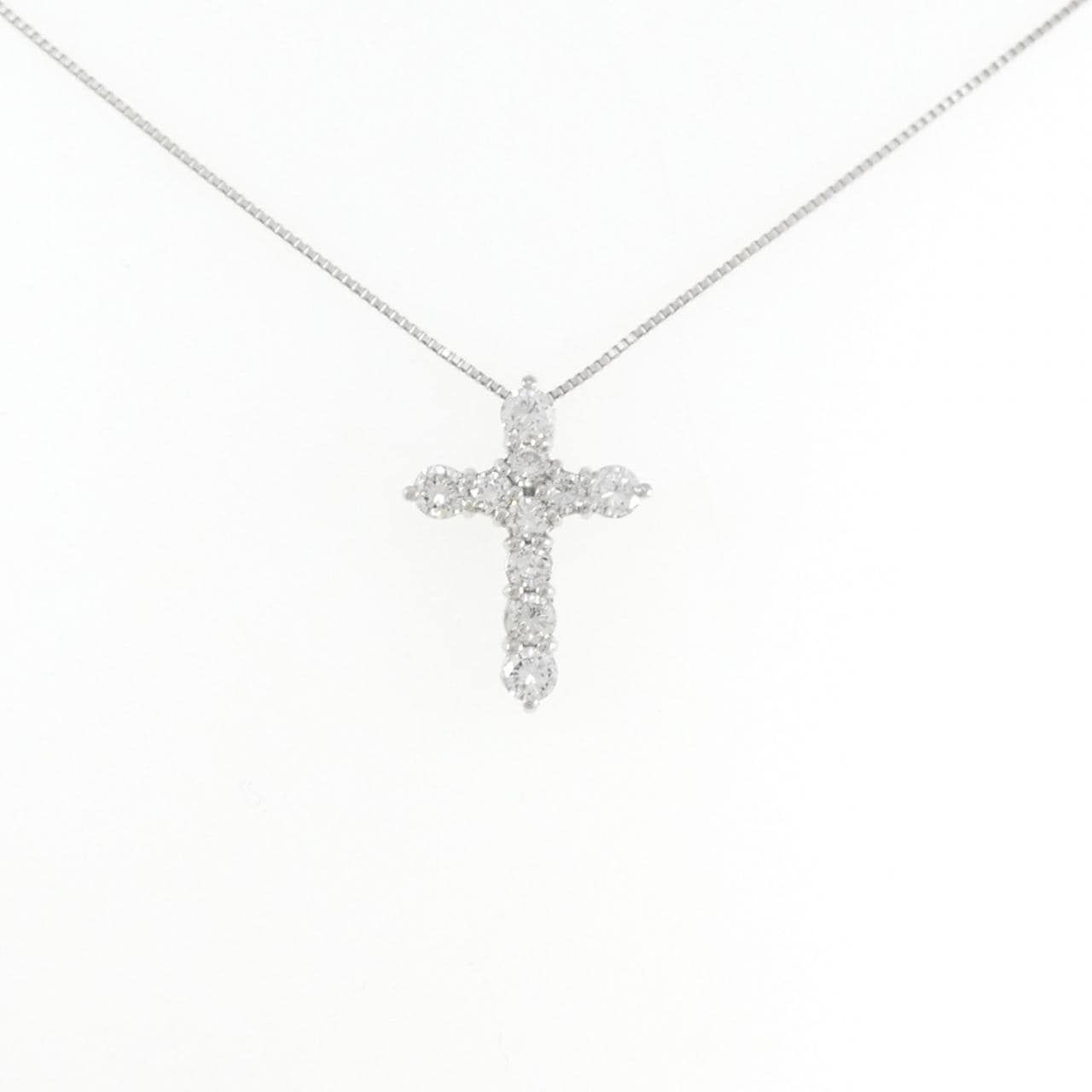 PT/PT850 クロス ダイヤモンド ネックレス 1.02CT