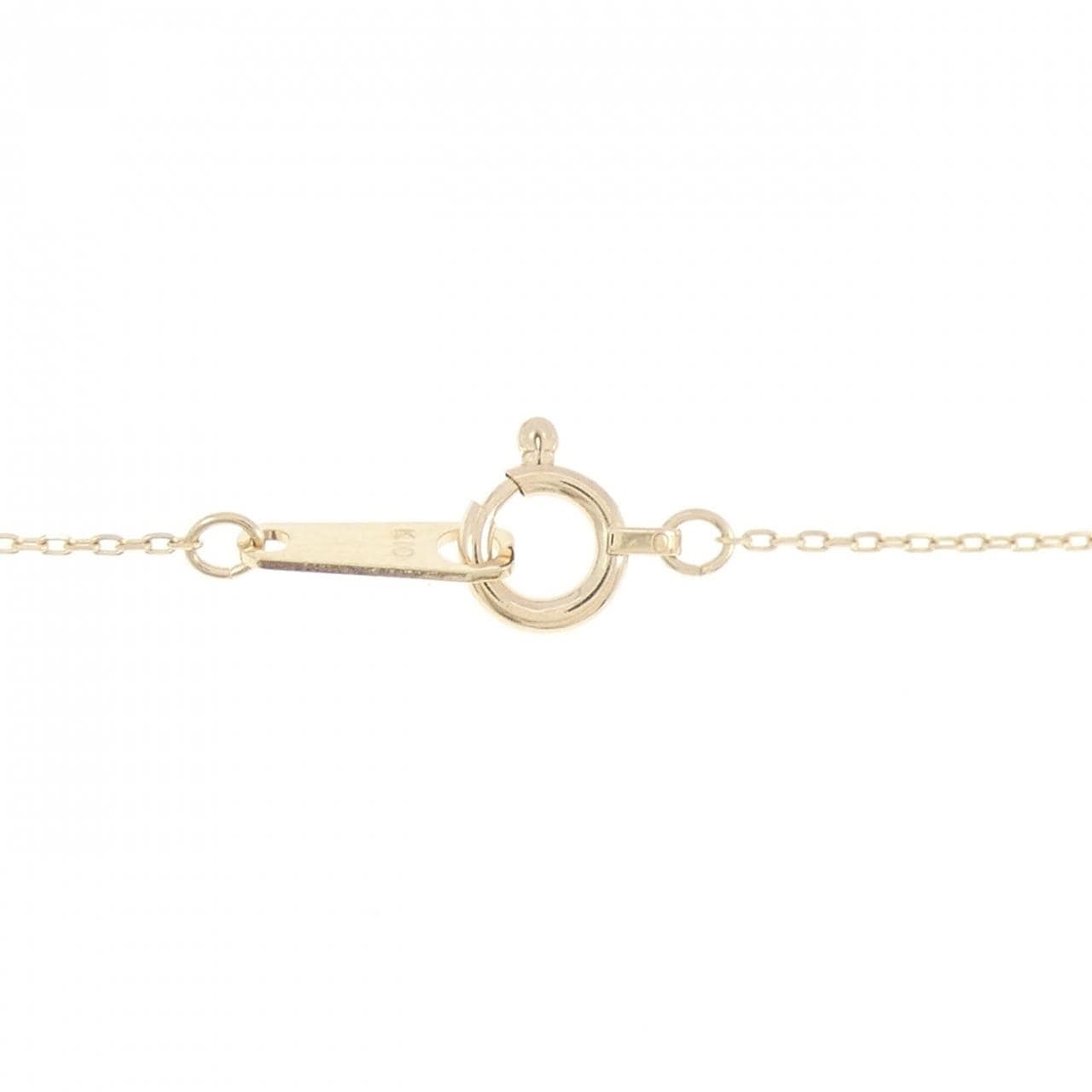 K10YG イニシャルS ダイヤモンド ネックレス 0.01CT