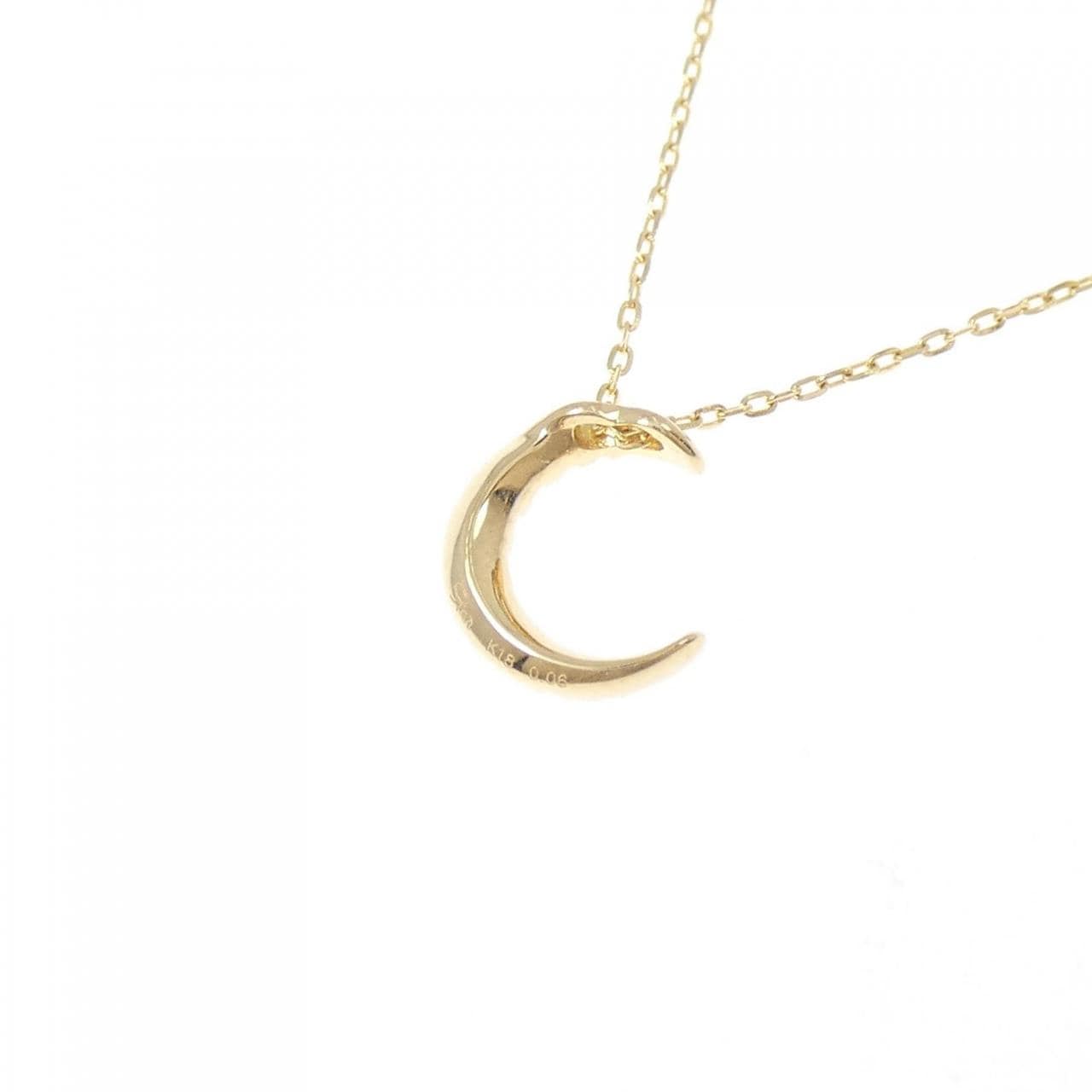 スタージュエリー ムーン ダイヤモンド ネックレス 0.06CT