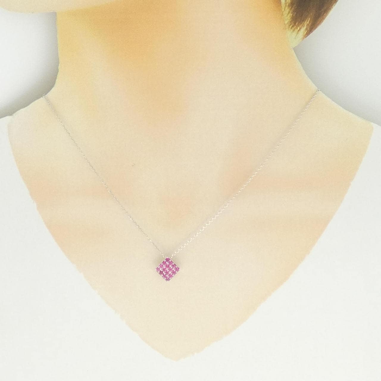 K18WG スピネル ネックレス 0.50CT