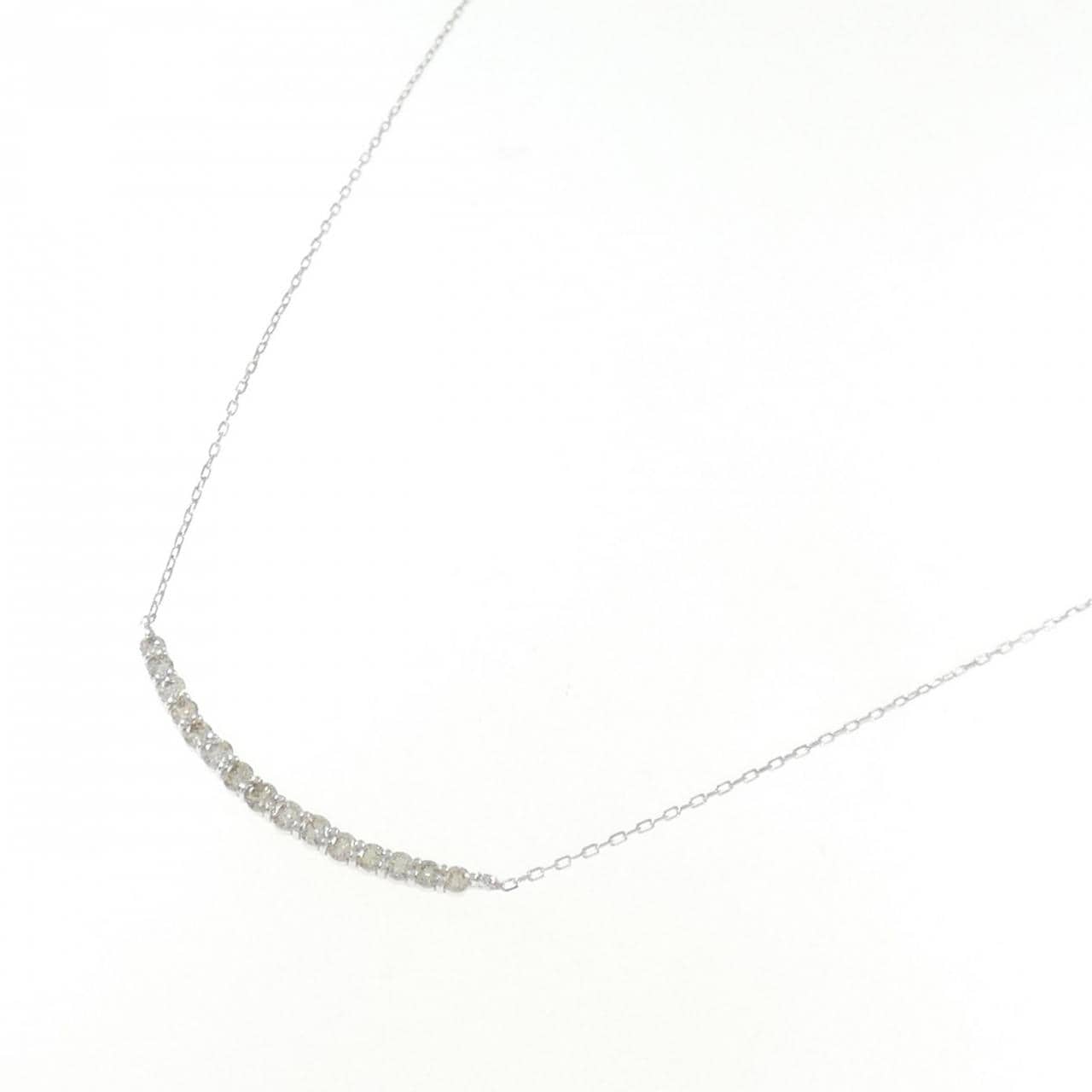 K18WG ダイヤモンド ネックレス 0.50CT