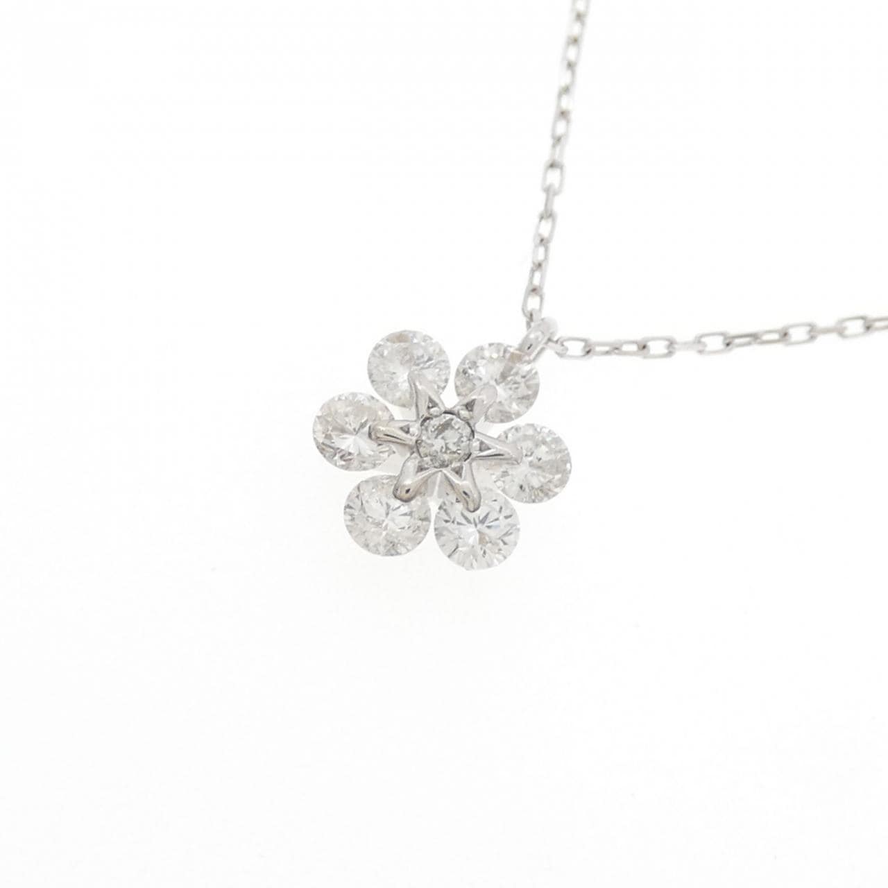 K18WG ダイヤモンド ネックレス 0.50CT
