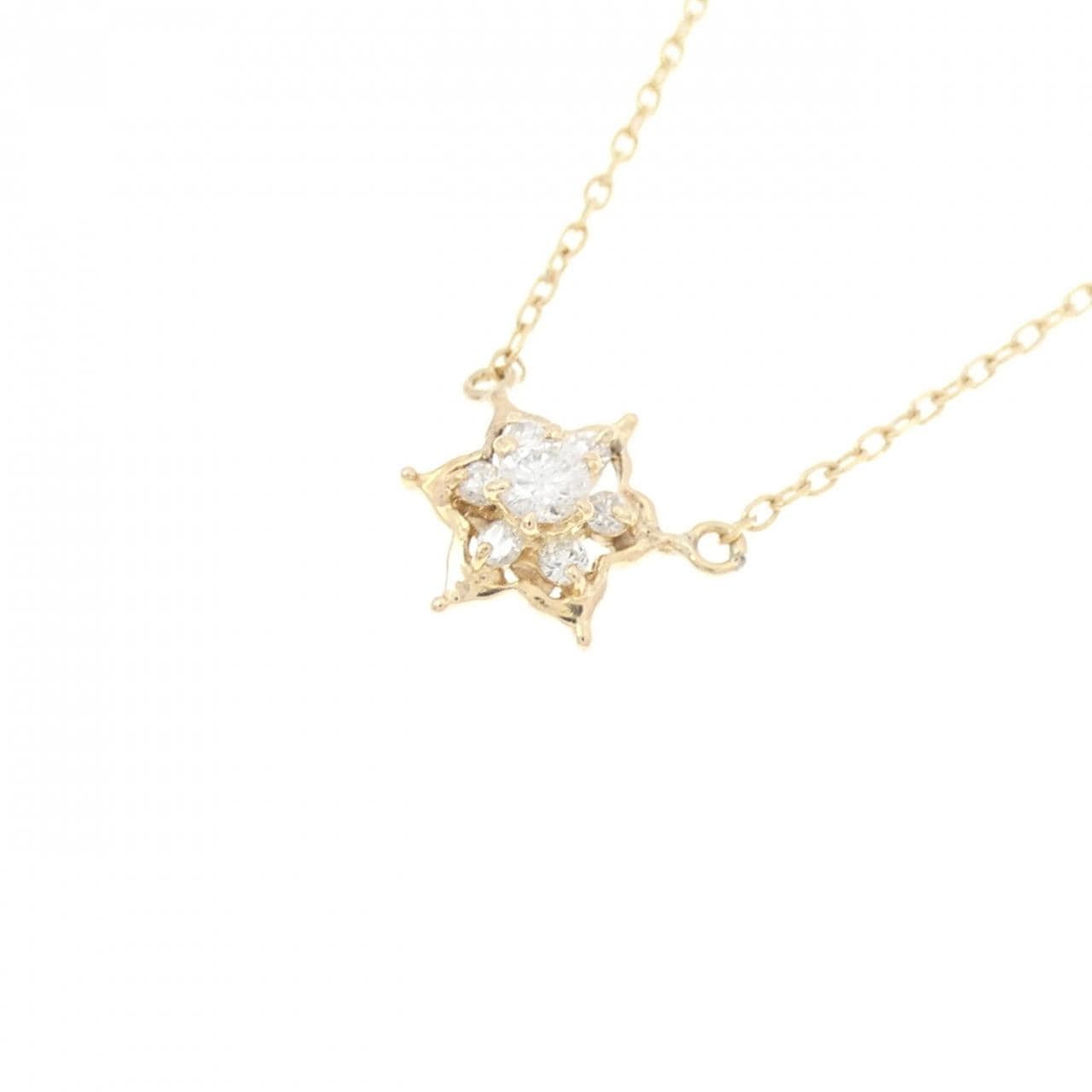 K18YG ダイヤモンド ネックレス 0.12CT