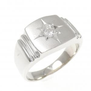PT900 印台 ダイヤモンド リング 0.15CT