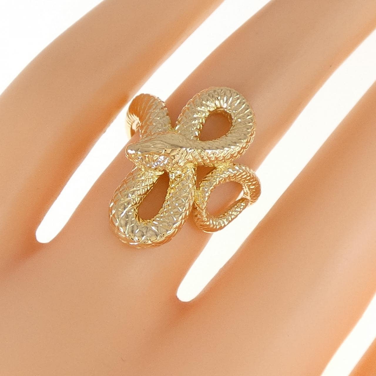 K18YG snake ring