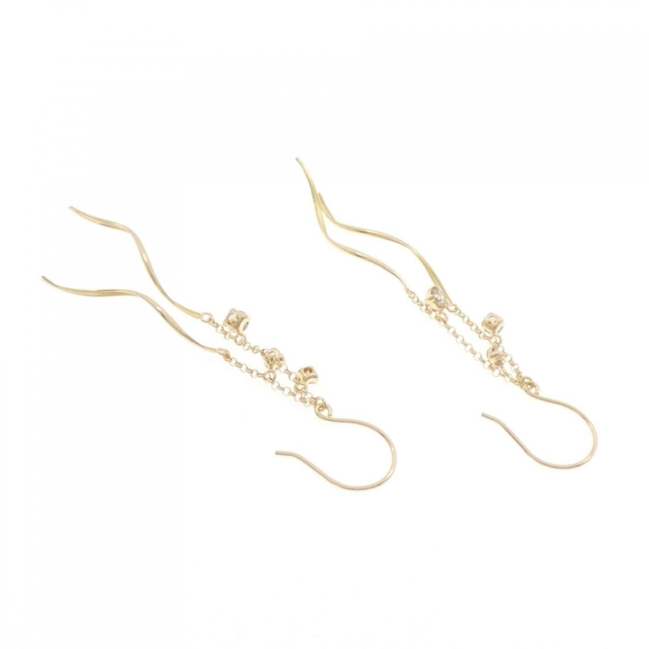 K18YG ダイヤモンド ピアス 0.30CT