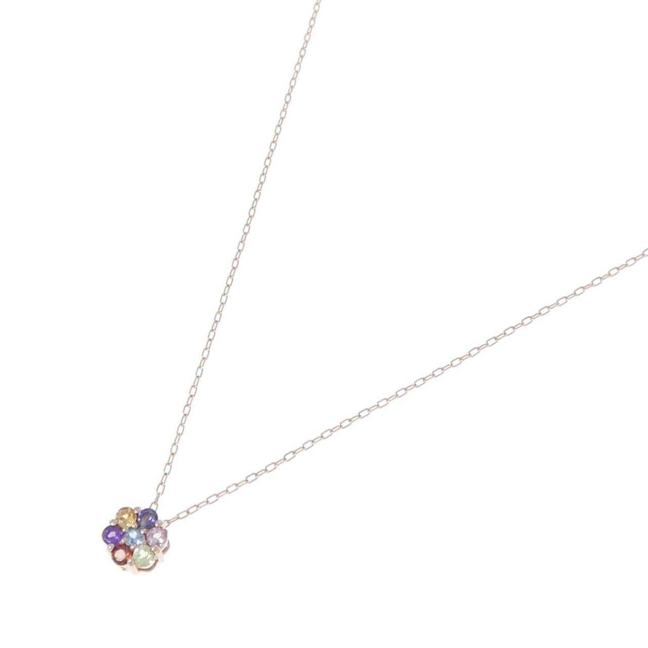 K10PG カラーストーン ネックレス