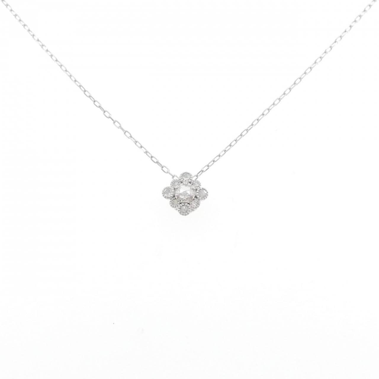K18WG ダイヤモンド ネックレス 0.11CT