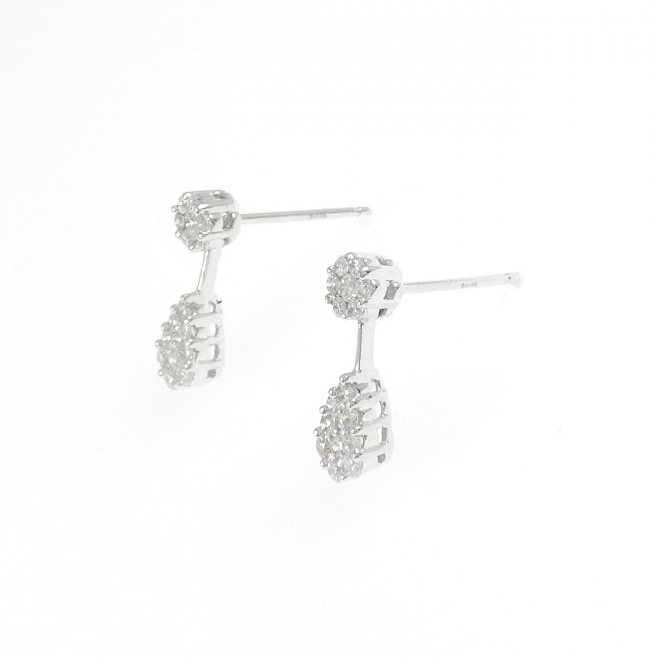 K18WG ダイヤモンド ピアス 0.50CT