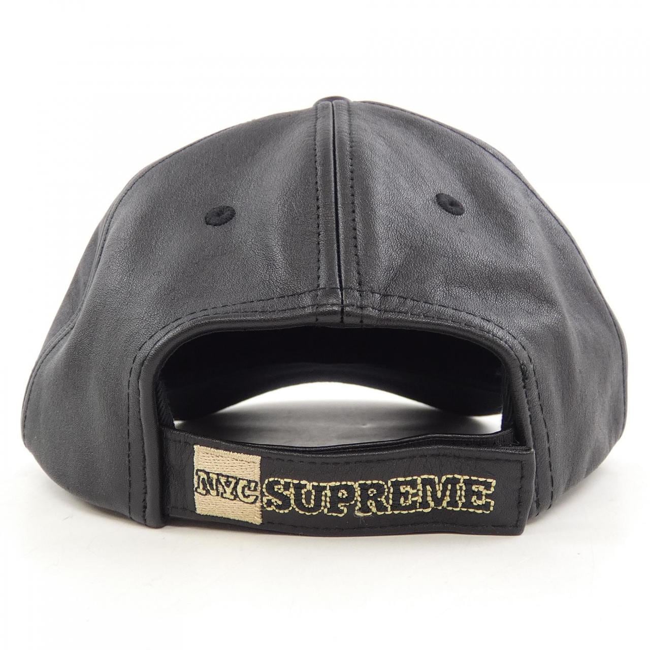 シュプリーム SUPREME NEW YORK LEATHER 6-PANEL キャップ