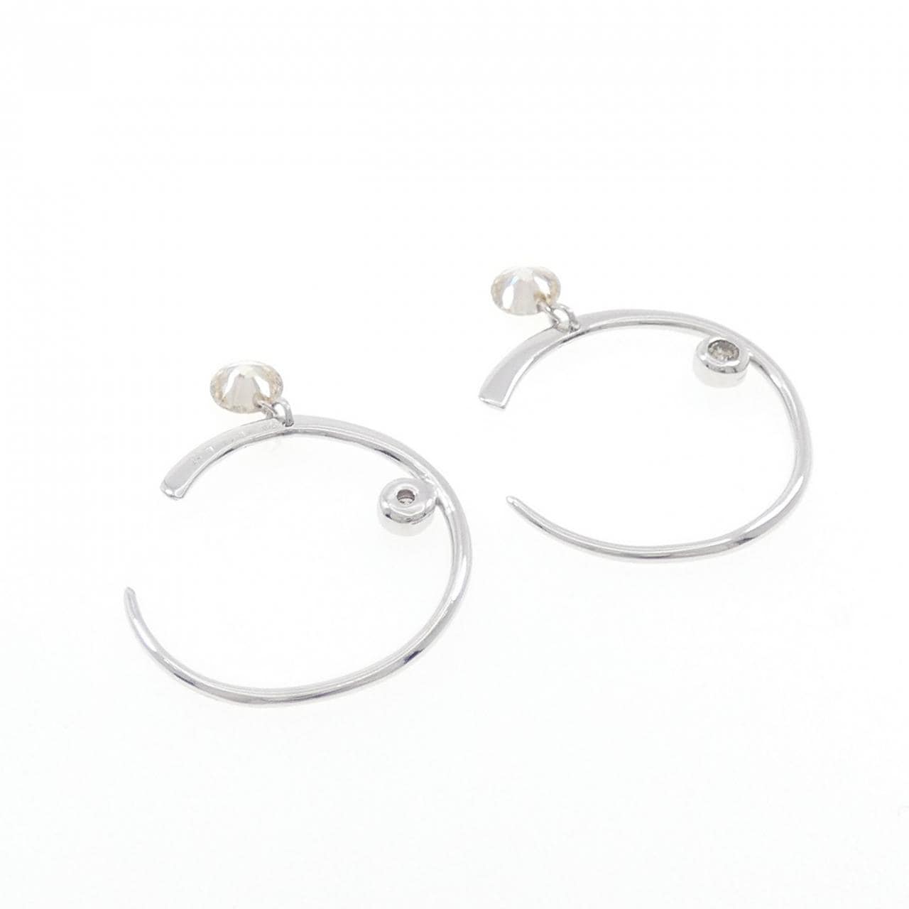 K18WG ダイヤモンド ピアス 0.50CT