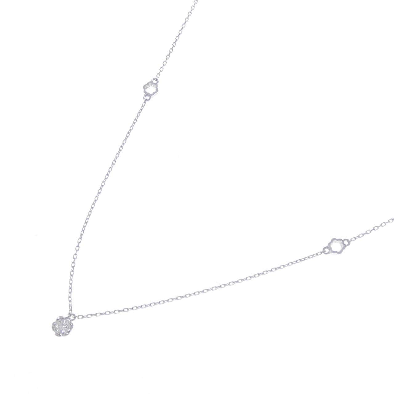 K18WG ダイヤモンド ネックレス 0.05CT