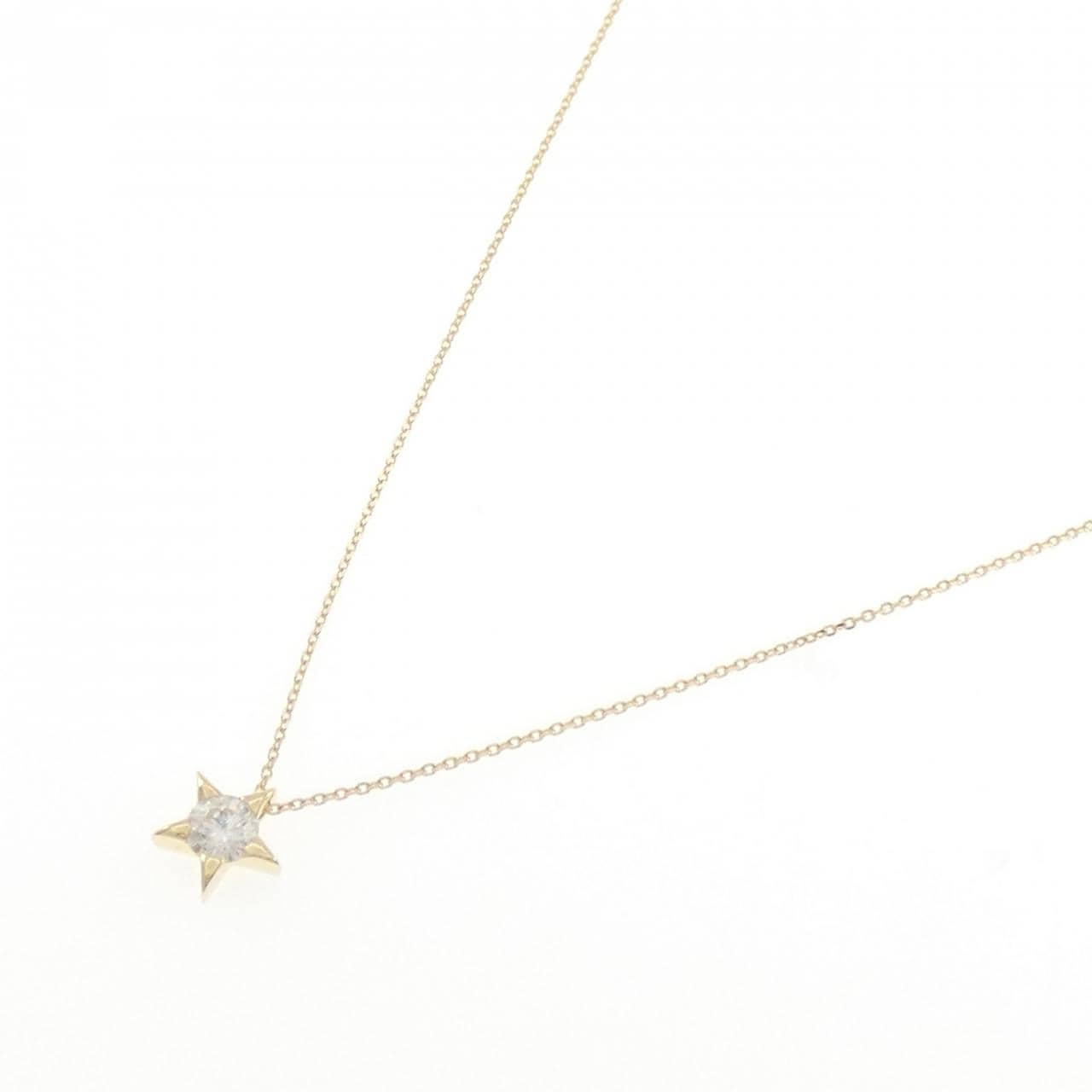 K18YG スター ダイヤモンド ネックレス 0.35CT