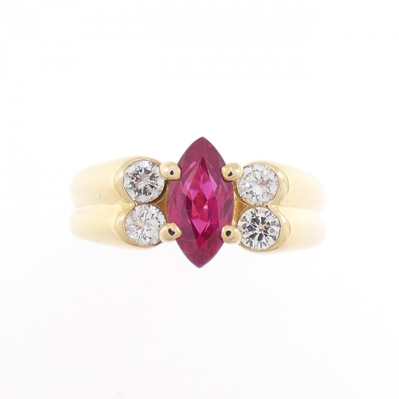 K18YG ルビー リング 1.12CT