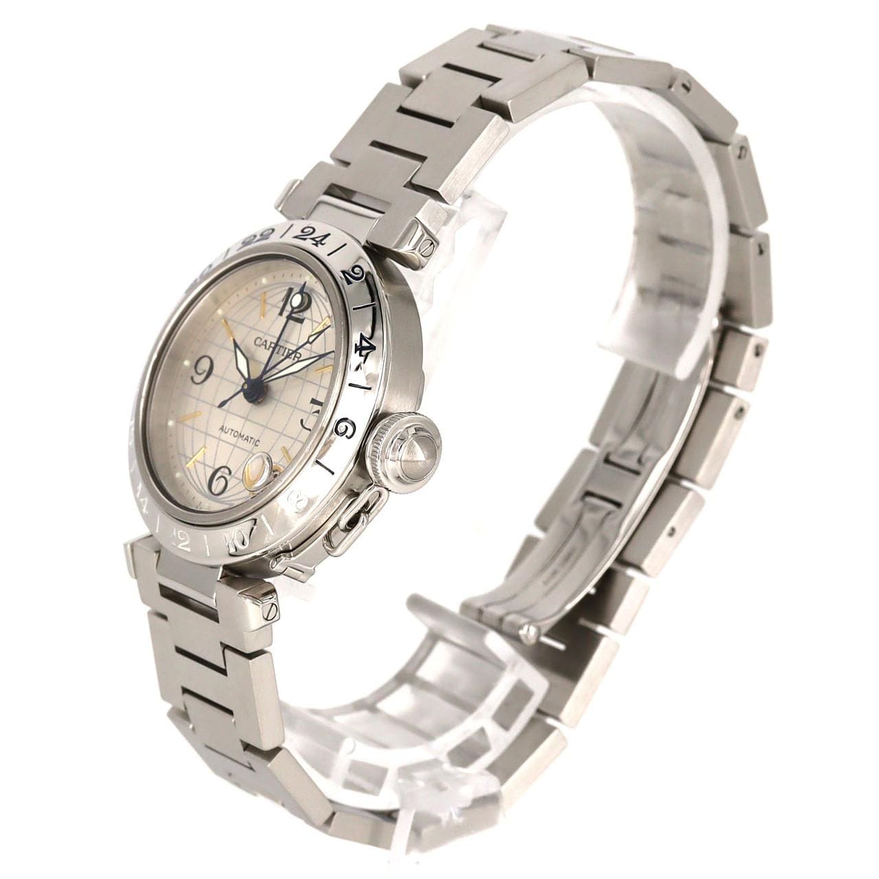 カルティエ パシャC GMT W31029M7 SS 自動巻