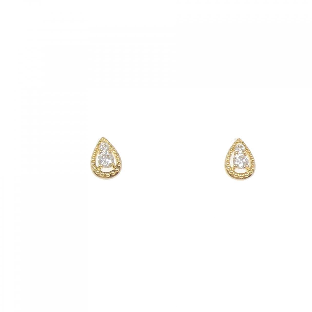 K18YG ダイヤモンド ピアス 0.12CT