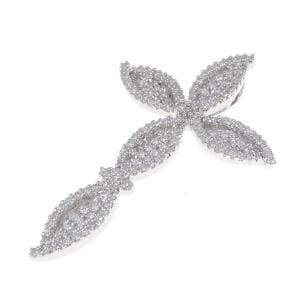 K18WG クロス ダイヤモンド ペンダント 1.30CT