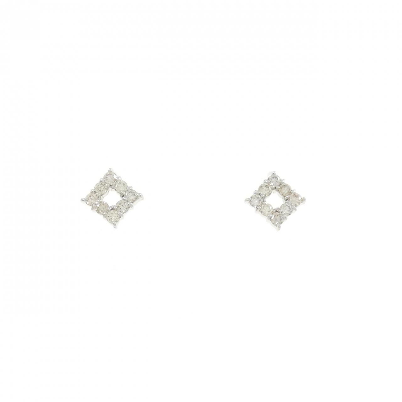 【新品】K18WG ダイヤモンド ピアス 0.20CT
