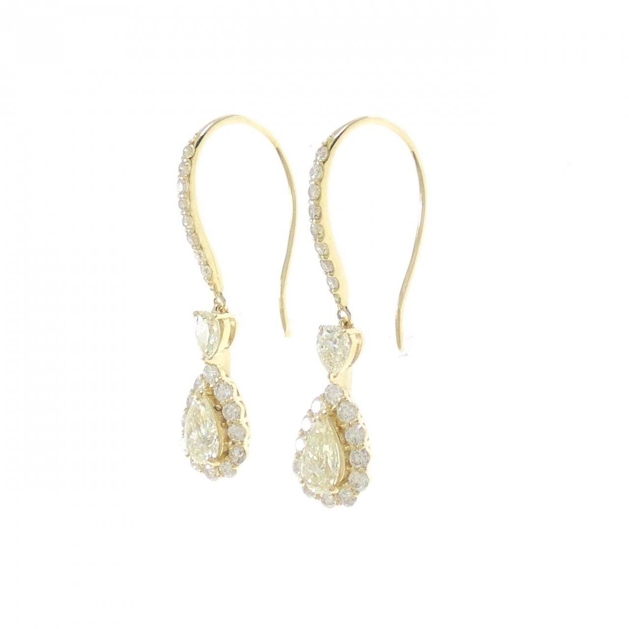 【新品】K18YG ダイヤモンド ピアス 1.10CT
