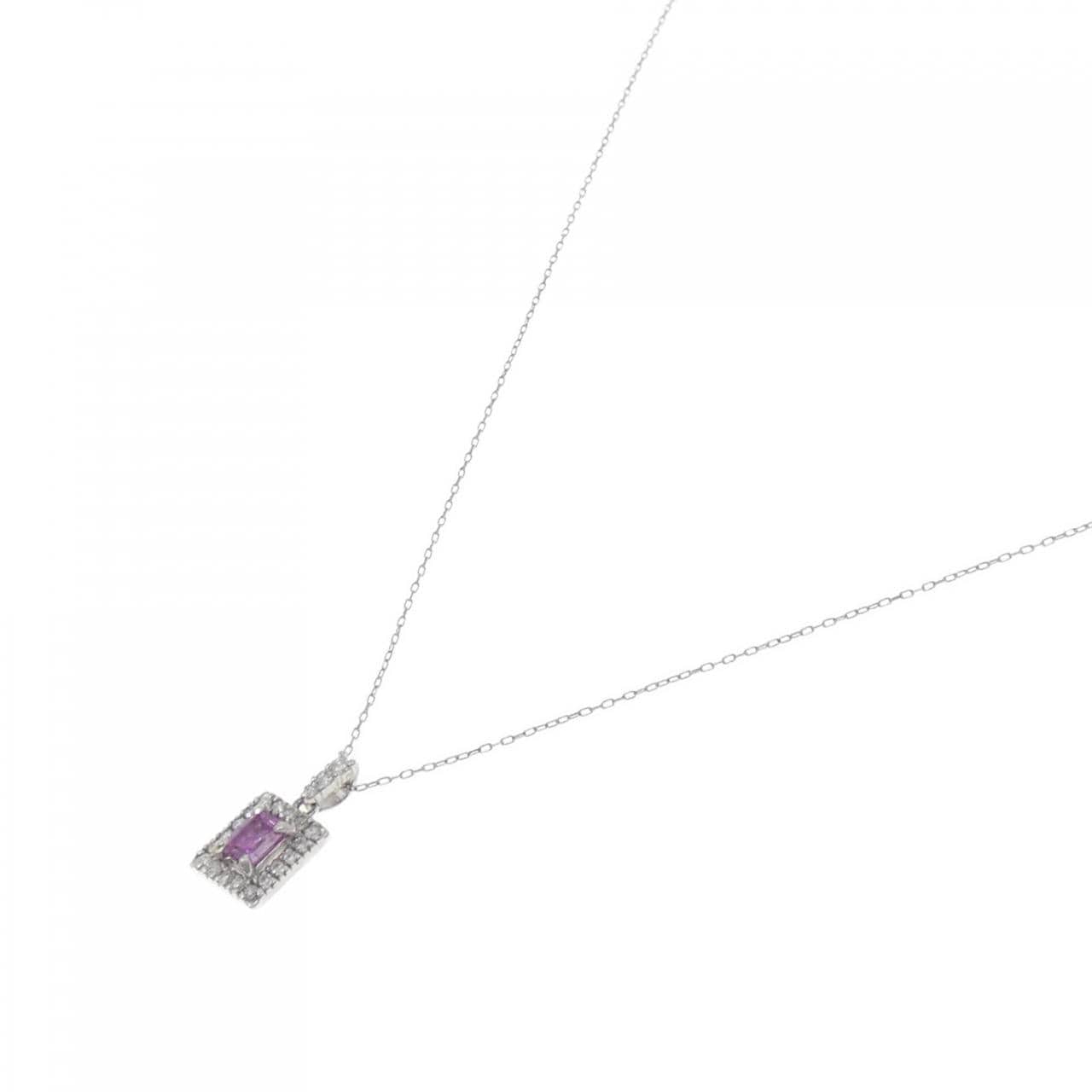【新品】PT900/PT850 サファイヤ ネックレス 0.25CT