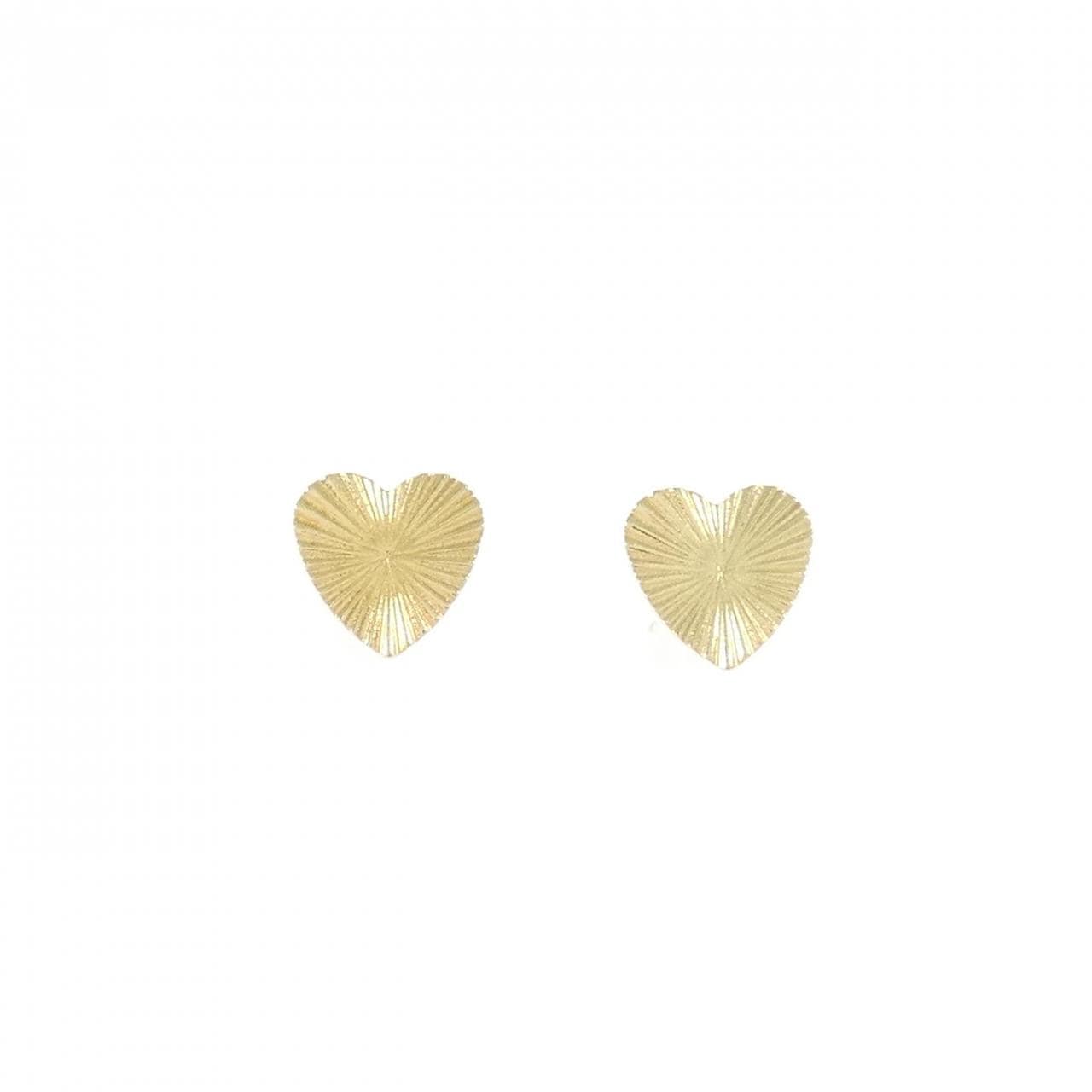 [BRAND NEW] K18YG heart earrings