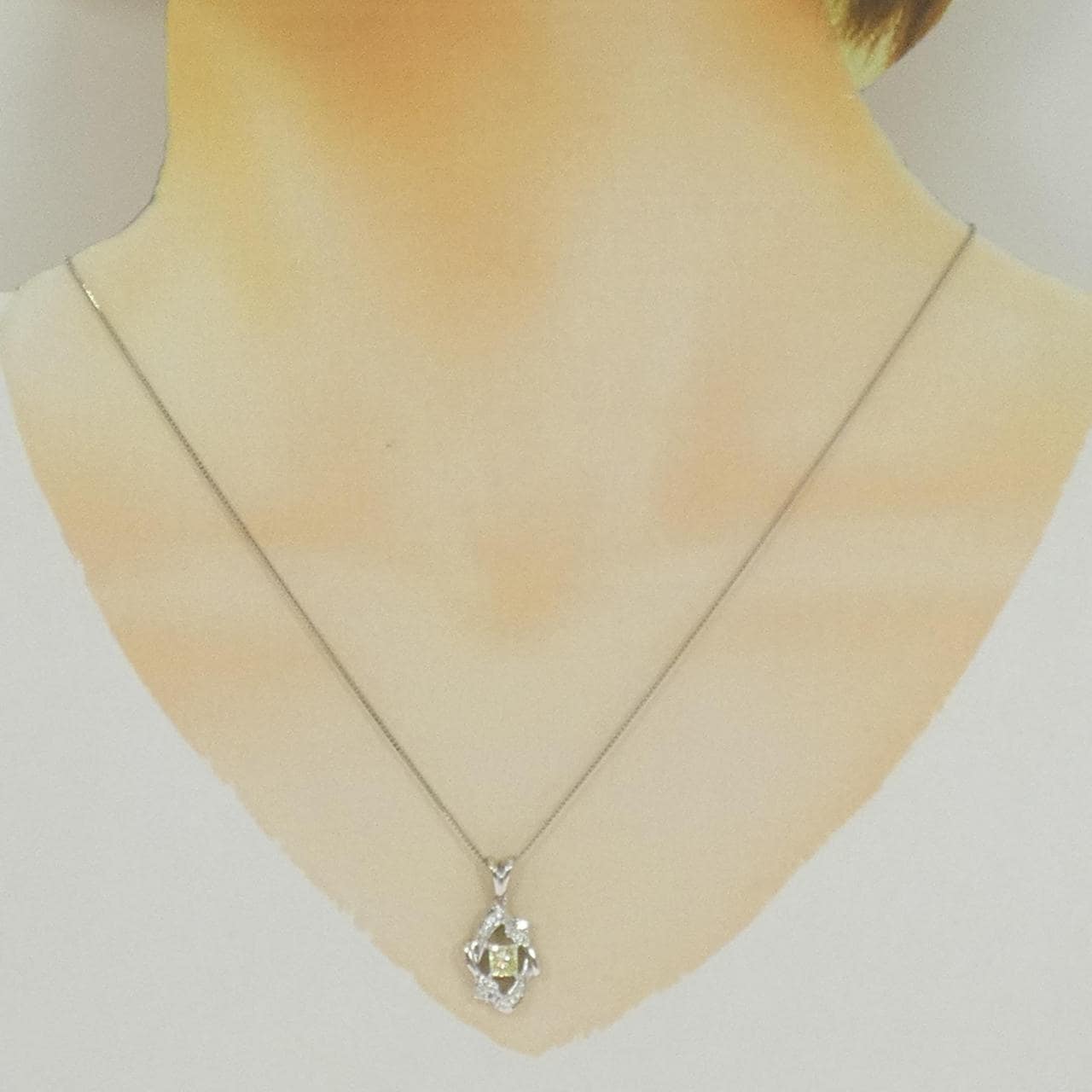 PT900/PT850 ダイヤモンド ネックレス 0.435CT