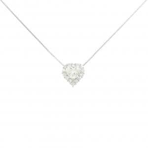 PT900/PT850 ダイヤモンド ネックレス 0.571CT I SI2 ハートシェイプ