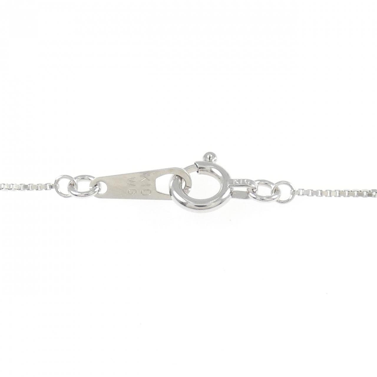 K10WG ハート ダイヤモンド ネックレス 0.15CT