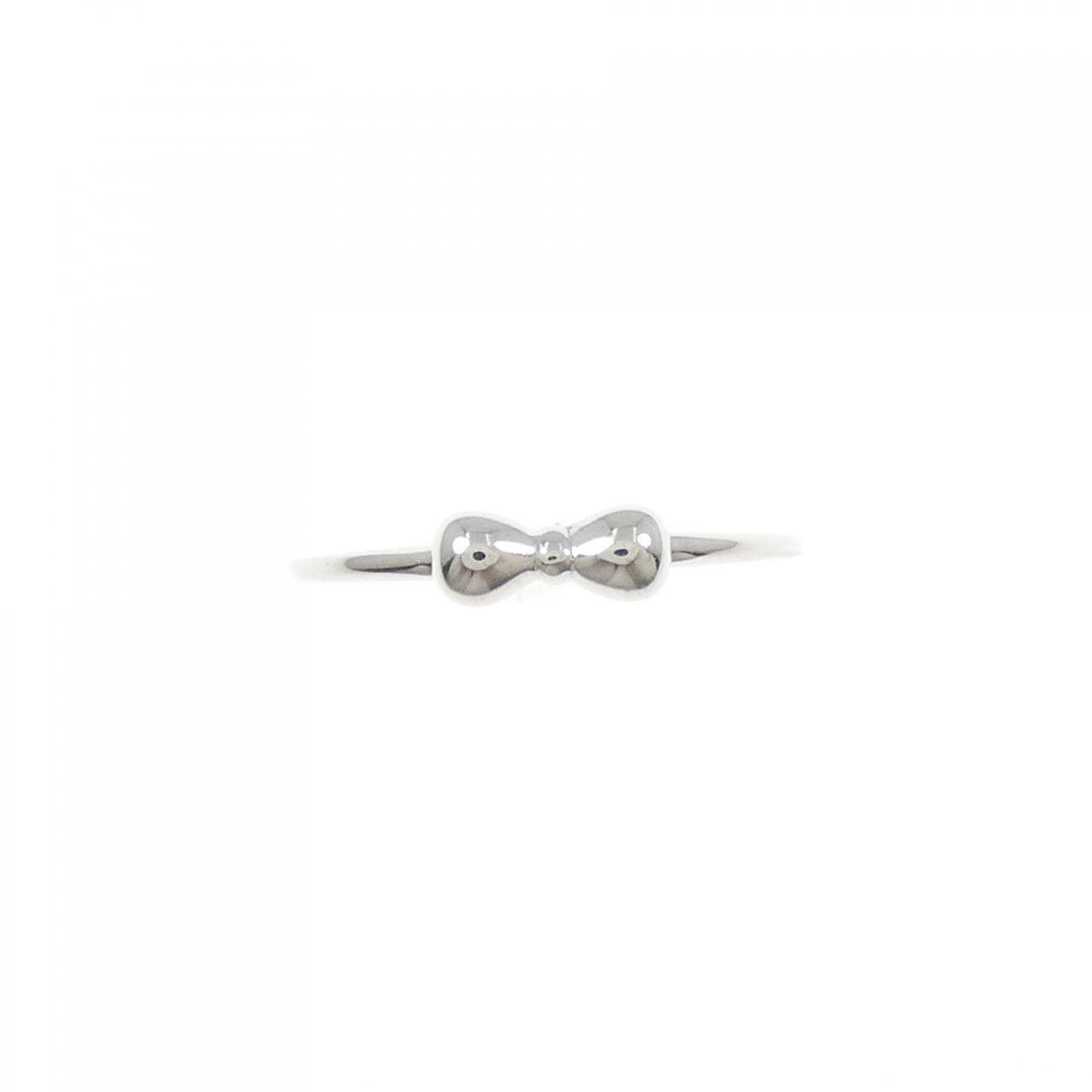 K18WG蝴蝶结戒指