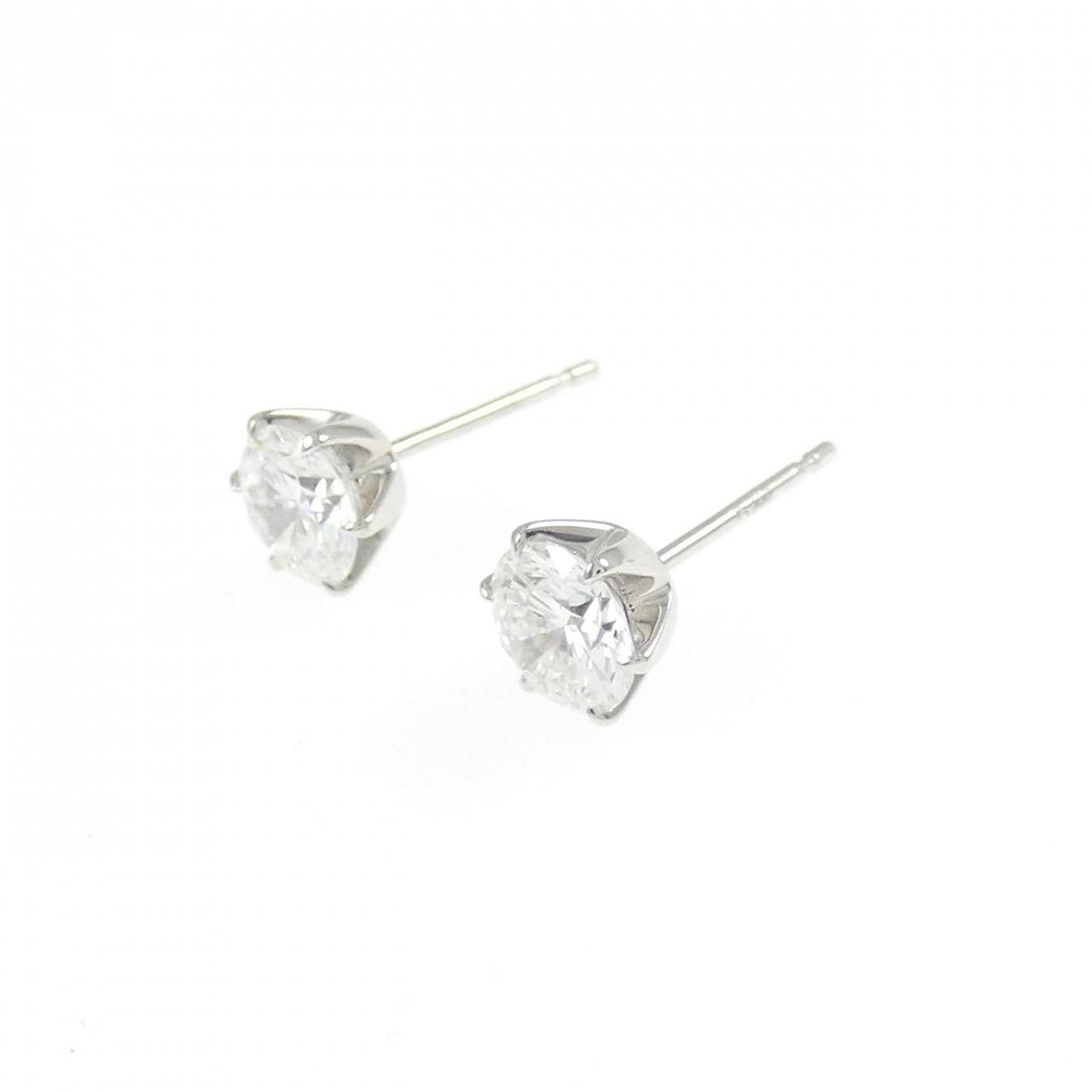PT900 ダイヤモンド ピアス 0.530CT 0.523CT G VS2 VG