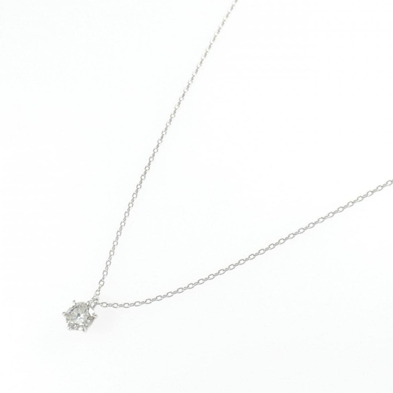 PT900/PT850 ソリティア ダイヤモンド ネックレス 0.38CT