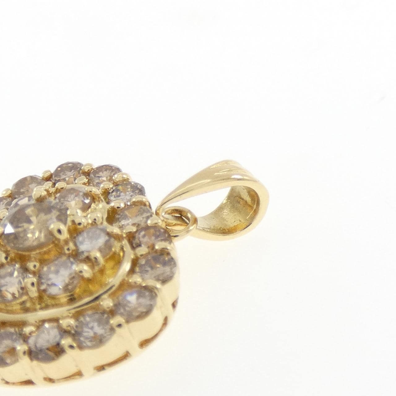 K18YG ハート ダイヤモンド ペンダント 1.15CT
