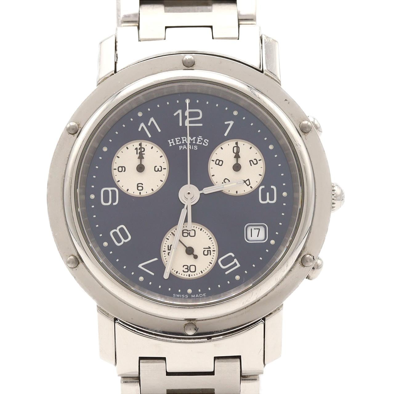 【ノーメンテナンス還元価格】エルメス クリッパークロノグラフ CL1.910 SS クォーツ