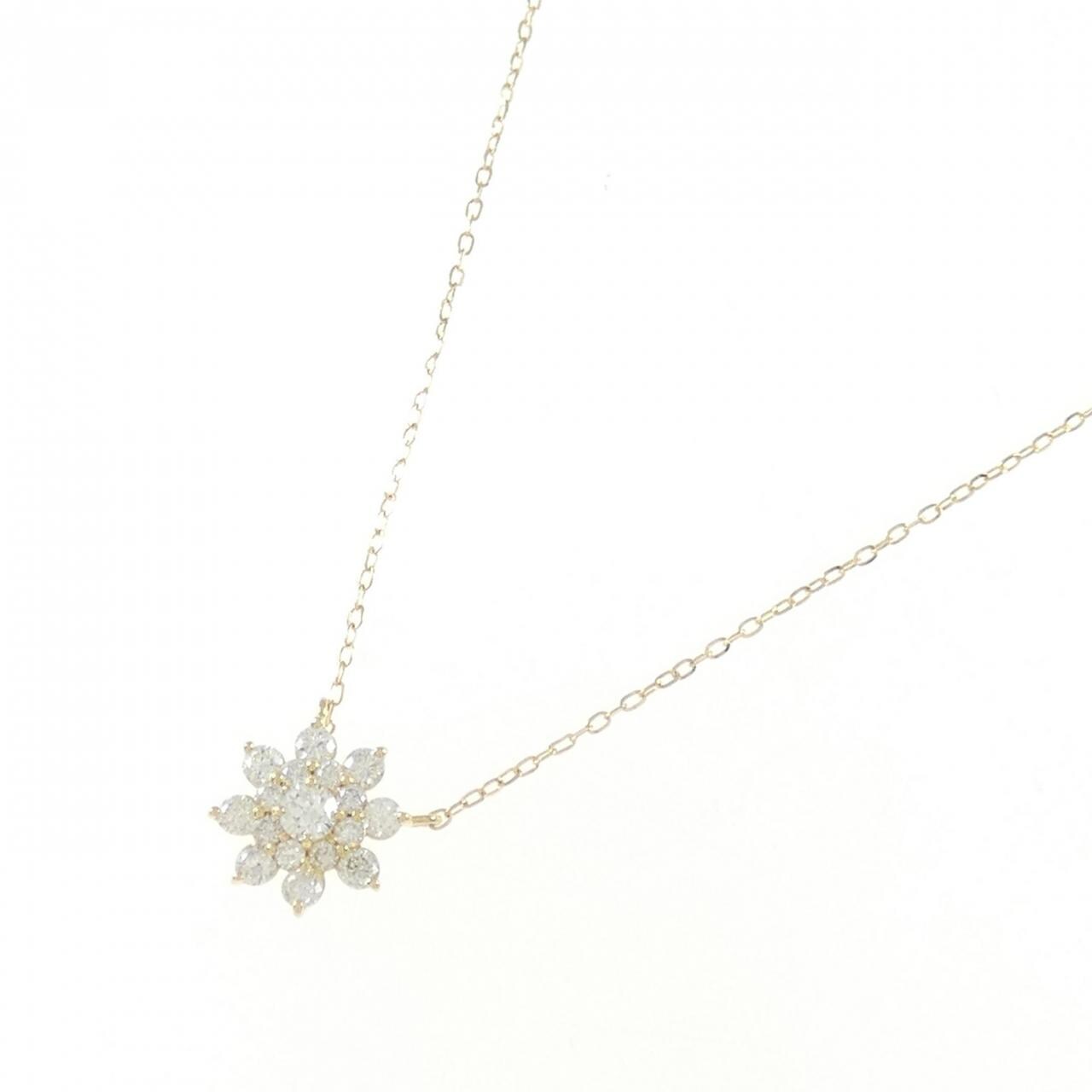 K18YG 花朵钻石项链 0.30CT
